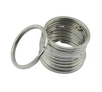 Sharplace 10 pièces Porte-clé Anneau Acier Inoxydable Pièce Apprêt Bijoux Fabrication, 35 mm