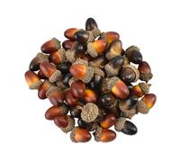 Sharplace 100 glands artificiels réalistes pour décorations de Noël, avec cupule, faux glands de chêne, accessoires de fruits pour Thanksgiving