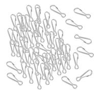 Sharplace 100 Mousqueton en Acier Hamac Crochet Pince, Argent, 16mm