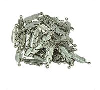 Sharplace 100pcs Tibétain Argenté Charms Pendentif Plume Forme Prise Bijoux DIY Bricolage
