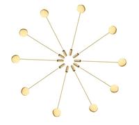 Sharplace 10pcs Broche à Pince Vide 1.2cm Broche Décor pour Chapeau Echarpe Chemise DIY, Or