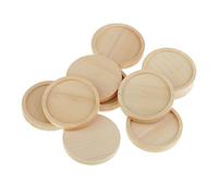 Sharplace 10pcs Cabochon Pendentif Rond en Bois pour DIY Bijou, Bois, 30 mm