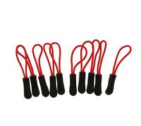 Sharplace 10pcs Corde Fermeture Tirettes Extension pour Vêtement de Sport Multifonctionnel - Rouge