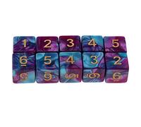 Sharplace 10pcs Nouveau RPG D& Poly Jeu de Ensemble Faces Die D6 - Bleu