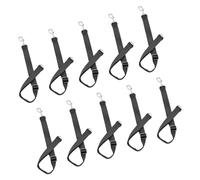 Sharplace 10x Sangles de Seau d'eau pour Chevaux pour stalles de Chevaux, Sangle de Suspension de Seau en Nylon Durable et Robuste pour Distributeur d'eau, Noir réglable