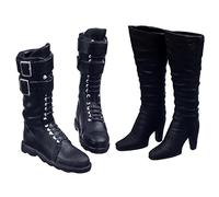 Sharplace 2 Paires Bottes à Haut Talon pour Femmes Figure Action 1/6 Chaussures Femmes Solda Chaussures Accessoire