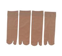 Sharplace 2 Paires Chaussettes Chaussettes Sabots Tongs 2-Orteil pour Femmes, Couleur de peau, 24 * 8cm