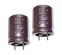 Sharplace 2 pièces 220uf 450V condensateur électrolytique en Aluminium Filtre condensateur Multifonctionnel remplace pour Alimentation à découpage LED,