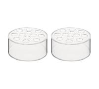 Sharplace 2 pièces Transparent du Support de Disposition des Fleurs à Vase Multi-Trou cylindrique