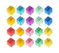 Sharplace 20 Pièces Blocs Empilables Cubes de Construction Acrylique Jeux Éducatifs Sensoriels Enfants Matériau Transparent Adapté Apprentissage Préscolaire, Cube