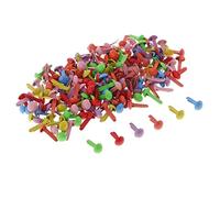 Sharplace 200pcs Métal 4.5mm Tête Ronde Broches Fendues Mini Brads pour La Décoration D'album, Multicolore