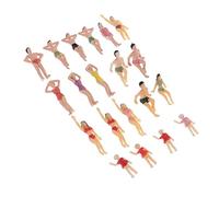 Sharplace 20pcs Trains Personnes Chiffres Plage Foule Miniatures 1:50
