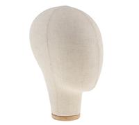 Sharplace 21'' Toile Display Stand de Wig Making Head Présentoir Chapeau Casquette, Beige
