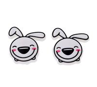 Sharplace 2Pcs Amortisseurs de Vibrations pour Raquette de Tennis de Sport en Silicone de Qualité érieure, Lapin Blanc, comme décrit