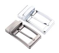 Sharplace 2pcs Ceinture Réversible Boucle Ardillon Simple Broche Rectangle Unisexe