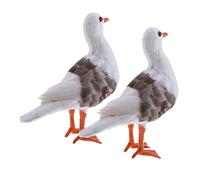 Sharplace 2pcs Figurines Mouette Oiseaux de Jardin Simulation Animal Sculpture Décor en Résine, Blanc #1