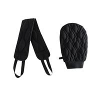 Sharplace 2PCS GRANDBER BORDBER ACCESSOIRES de BAIN réutilisables Nettoyage de salle de bain Chaussures exfoliantes serviettes pour la salle de bain de, Noir