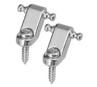 Sharplace 2pcs Retenue Rouleau Arbres Guide Corde avec Vis pour Guitare Electrique - Argent