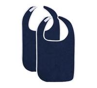 Sharplace 2x adultes Bibs lavables âgés seniors seniors hommes protecteurs de vêtements, adultes alimentant des bavoirs pour les maisons, les restaurants, Bleu Marine