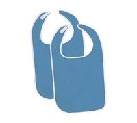 Sharplace 2x adultes Bibs lavables âgés seniors seniors hommes protecteurs de vêtements, adultes alimentant des bavoirs pour les maisons, les restaurants, Bleu