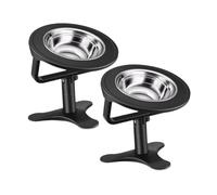 Sharplace 2X Bols de Chat surélevés 2X Support de Bol à Chiens réglables avec Un Support réglable de Bol d'alimentation pour Chats intérieurs Chaton