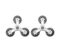 Sharplace 2X Roues de Caddie Pliantes, roulettes triangulaires, Roues d'escalade de Remplacement pour Monte-escalier pour Chariot à Main