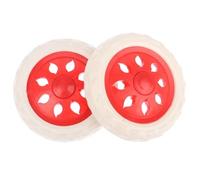 Sharplace 2X Roues en Mousse de Caoutchouc, Remplacement de Roue de Caddie, Portable, pour Caddie de Courses, Rouge