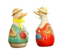 Sharplace 2X Statues de Canard en céramique Ornement Artisanat décoration Artificielle Mignon Figurines Figurines Miniatures Sculptures pour hôtels