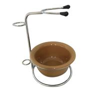 Sharplace 2x Support de Blaireau avec Bol, Outils de Nettoyage Du Visage Masculin, Ensemble de Bols de Rasage Portables, Kits de Rasage Humide pour Salon et Mai