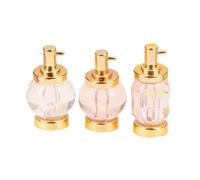Sharplace 3 Pièces Miniature Bouteilles de Parfum Maison de Poupée Accessoires Décor Ornements En Alliage Verre Détails Réalistes Convient pour Dresser Jouets C, or