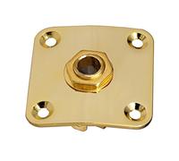 Sharplace 3 pièces Plaque Plate Prise Guitare Prise en Laiton pour Guitare Electrique Lp 35 * 35mm, Or