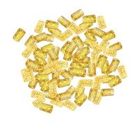 Sharplace 3x 100 Pièces Dreadlocks Perles Anneaux Cheveux Tresse Anneaux Clips évider Cheveux Bijoux Redoute Serrures pour Cadeaux Unisexe Mascarade Concerts