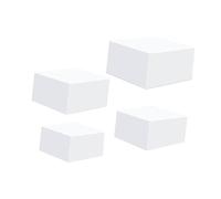 Sharplace 4 Pièces Acrylique Cube Présentoir Riser Alimentaire Riser, 5 Côtés, Présentoir Buffet Riser Nidification Riser pour Aliments À Collectionner Dessert, Blanc M