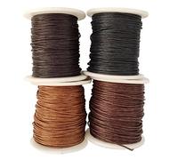 Sharplace 4 Rouleaux Cordon de Ciré Fils en Coton Bracelet Bijoux Fabrication Bricolage - Couleur 1#