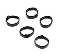 Sharplace 5 Pièces Anneau de en Bracelet de Montre pour Homme et Femme, Noir, 24mm