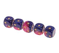 Sharplace 5 Pièces Jeux de dés à 6 Faces pour Jeux de, Bleu Violet