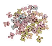 Sharplace 50 Pcs Bouton Forme de et Transport Colore à Coudre Fantaisie pour Chaussure DIY Décoration, Ours