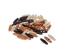 Sharplace 50pcs Boutons de Duffle Boutons Toggle Bouton 2 Trous pour Décor Manteau Pull Vêtement