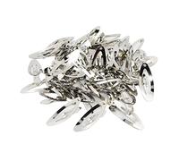 Sharplace 50pcs Pince à Cheveux Ronde Pince Ovale En Métal Argenté Bricolage Barrette à Cheveux, 5cm