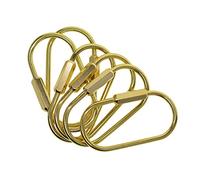 Sharplace 6 Pièces en Laiton Verrouillage Mousqueton Lien Chaîne Connecteur Porte-clés Boucle Vis Anneaux de Verrouillage pour Suspendre Les Clés Titulai