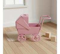 Sharplace 6 Pièces Poussette pour Poupée Miniature Landau Chariot Carrosse En Fer Esthétique Classique Européenne Finition Soignée Accessoire Maison de Poupée A, 6 pièces