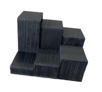 Sharplace 6 Presentoir Aperitif Buffet, Cube en Bois, Supports Carrés en Bois pour Desserts, Présentoir à Gâteau, étagères de Rangement pour Cupcakes, Maquillage, Gâteaux, Bijoux, Figurines, Noir