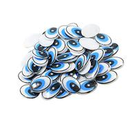 Sharplace 60 Pièces Yeux Ovales Plats Yeux de Sécurité en Plastique, Yeux Mobiles Adhésifs, Fournitures isanat, pour Accessoires de Jouet de Bricolag, Bleu, 14mmx19mm