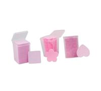 Sharplace 600x coussinets à ongles tissu non tissé, padis de démolition à vernis doux portable absorbable Nettoyage des ongles pour les projets de beauté, Rose Clair