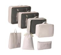 Sharplace 7 pièces Cubes d'emballage organisateurs d'emballage Sac de Protection à Cordon Sacs de Voyage pour vêtements pour Voyages d'affaires Voyage Salle de, Beige