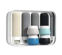Sharplace 8 pièces bouteilles de en silicone avec sac de transport transparent, petits conteneurs portables à talons pour la lotion d'articles de