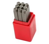 Sharplace 9 Pièces 4mm Timbre en Métal Ensemble de Ponctuation Poinçons en Acier Au Carbone Estampage à Outils Artisanat Die Maker