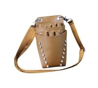 Sharplace à ciseaux pour salon de coiffure, pochette de taille en cuir PU, ceinture d'épaule détachable, de ceinture pour ciseaux pour salon de, Brun