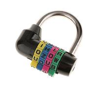 Sharplace à Combinaison Cadenas Réarmable à 4 Lettres pour Valise, Coffre à Outils, Casier Sportif, à Outils, Noir, 56mm