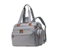 Sharplace à Dos à Langer avec Compartiment à Chaussures et Sangles pour Poussette, Plusieurs Poches, étui à tétine, de pour vêtements, Gris